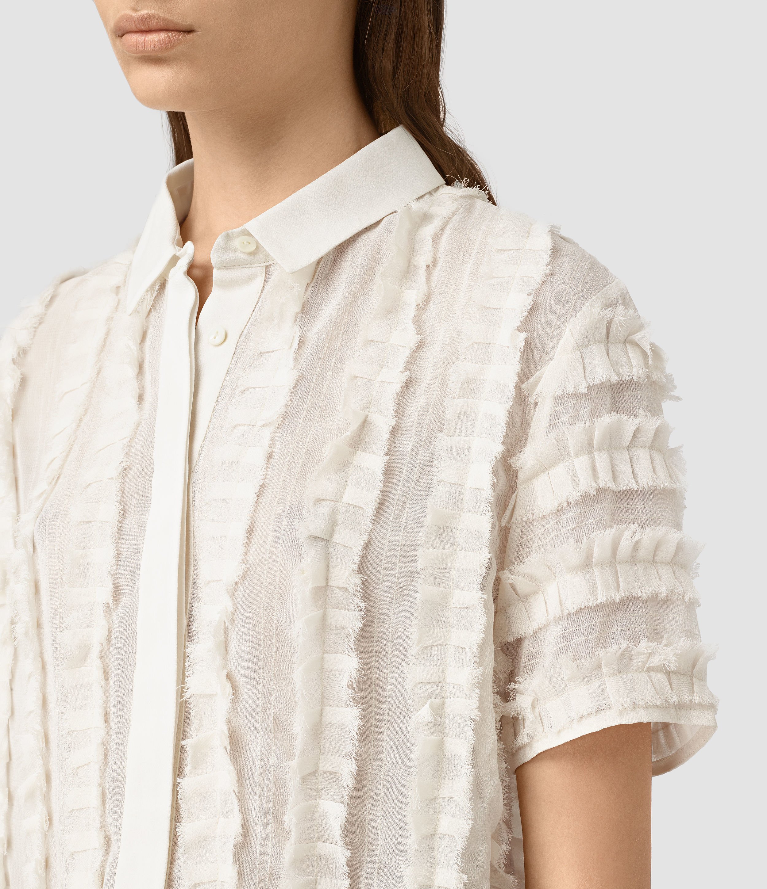 rumba shirt with ruffles